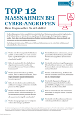 Top 12 Maßnahmen bei Cyber-Angriffen
