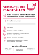 IT-Notfallkarte - Informationen zum Verhalten bei IT-Notfällen.