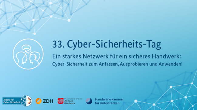 Illustration: Titel der Veranstaltung, Netzwerke an den Bildecken, Sprechblasen, Logo der ACS und der Kooperationspartner (Quelle: BSI) Illustration: Titel der Veranstaltung, Netzwerke an den Bildecken, Sprechblasen, Logo der ACS und der Kooperationspartner