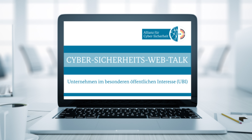 Illustration: Brief, Laptop, mit Text Unternehmen im besonderen öffentlichen Interesse Illustration: Brief, Laptop, mit Text Unternehmen im besonderen öffentlichen Interesse